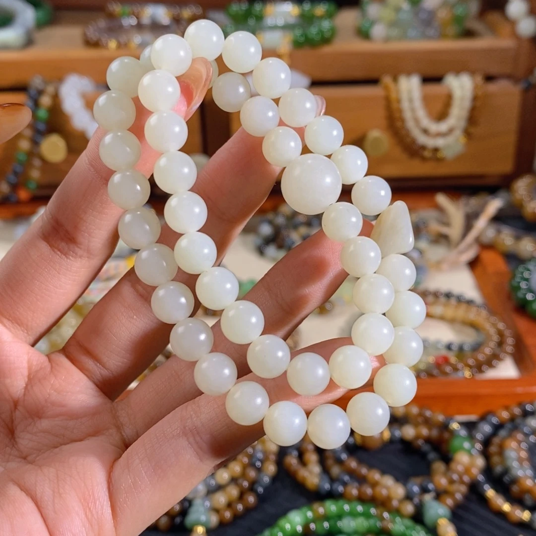 和田玉未镶嵌手链