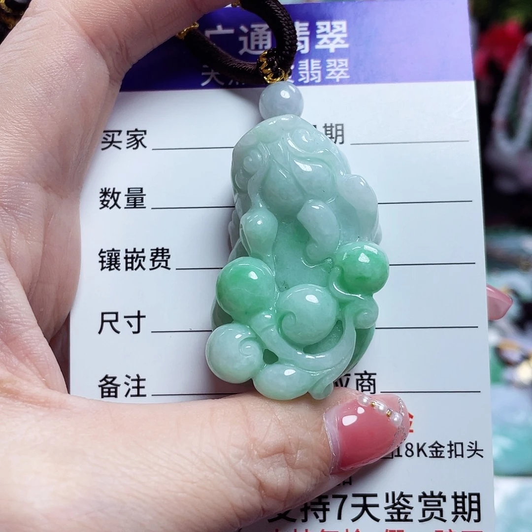 翡翠未镶嵌颈饰貔貅28
