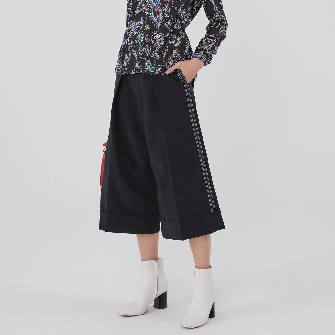 【心心精选】Marisfrolg/玛丝菲尔休闲阔腿裤针织直筒