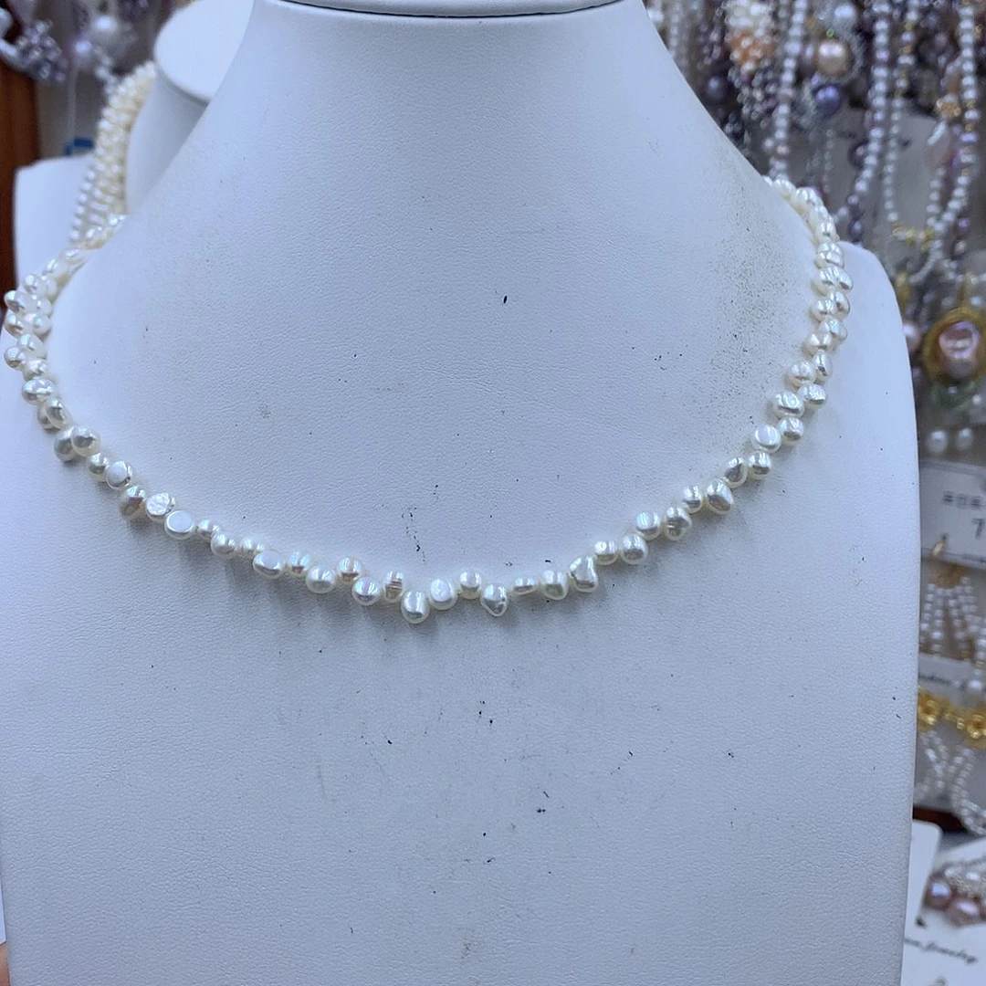 银S925镶嵌淡水珍珠项链耳饰