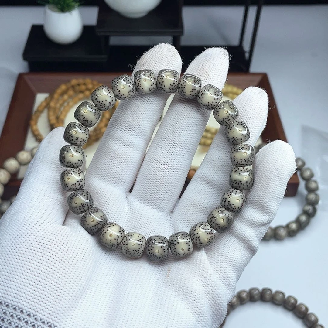 星月菩提手串10×9黑冰凤眼留白B15