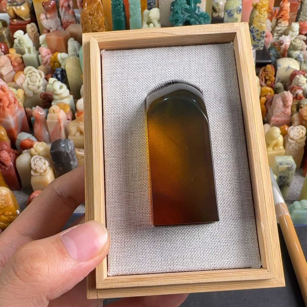 冰***乐印石青田石4517小明料
