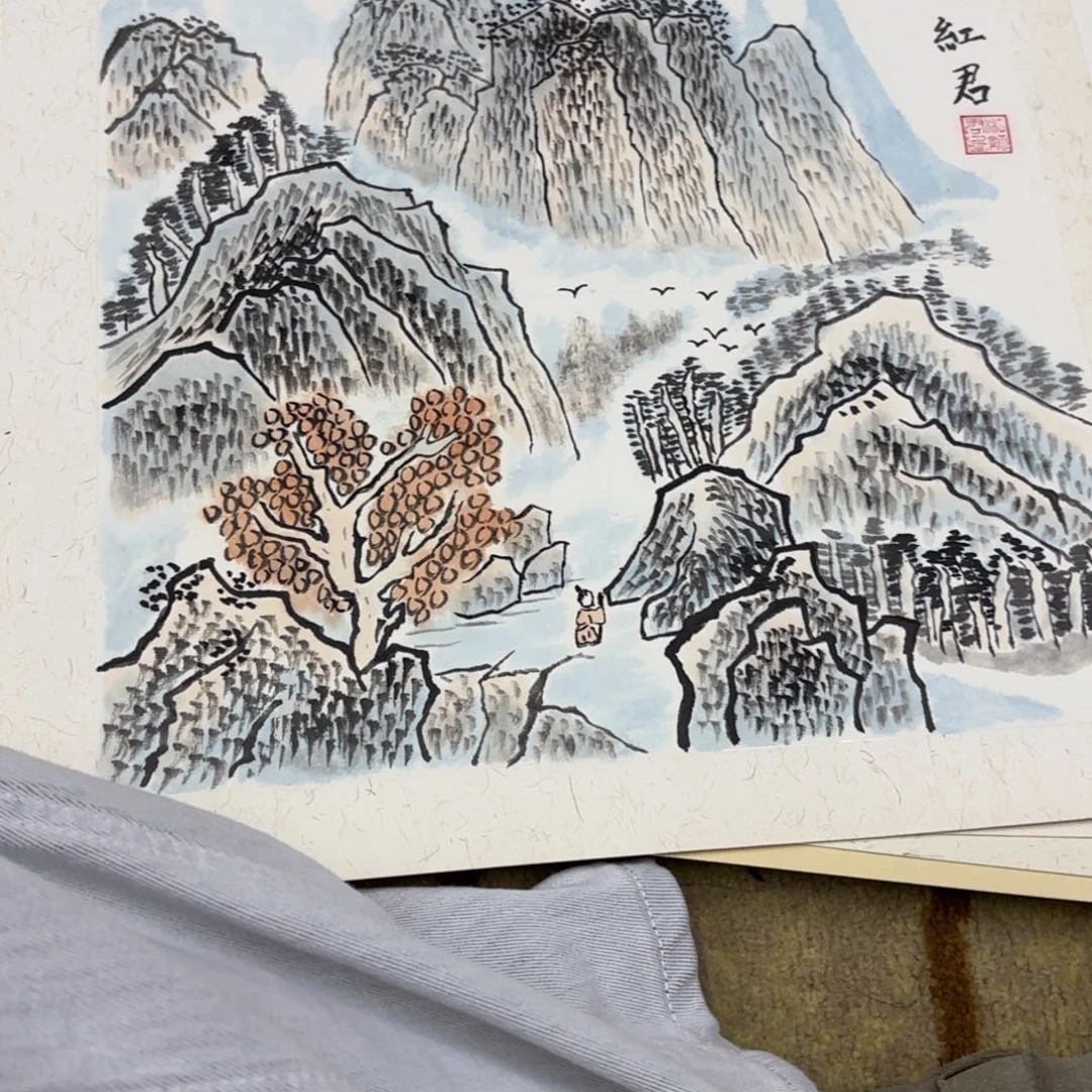 国画38-38卡纸作品艺