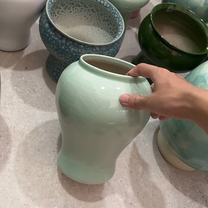 白泥花盆微瑕无孔