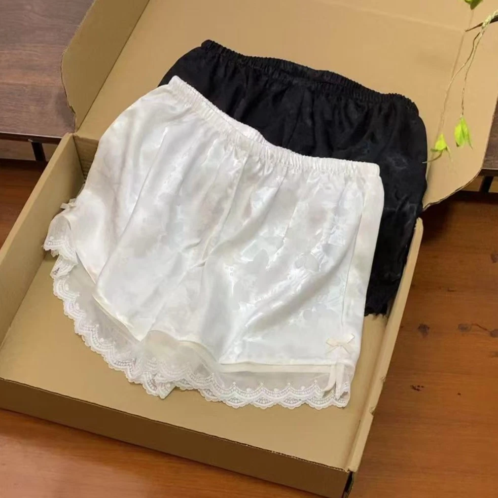 锦悦丝绸专属—【蝴蝶】夏季女士薄款打底裤 女士蕾丝边安全裤