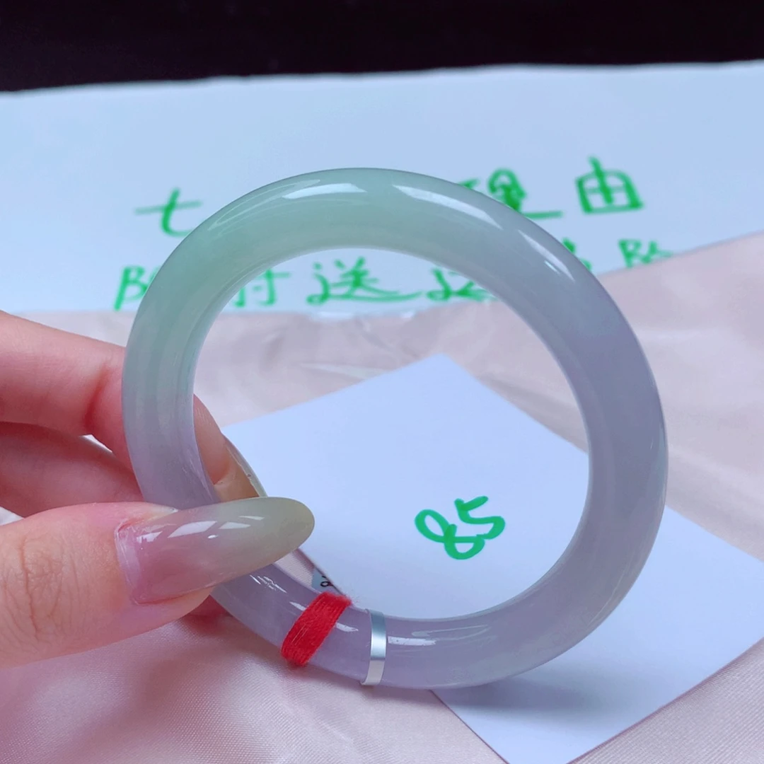 未镶嵌手镯翡翠天然缅甸翡翠A货手镯 85号