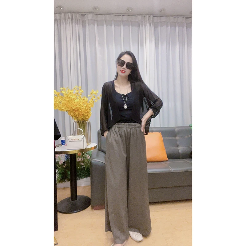 4355 百搭纯色裤子秋季新款长裤宽松直筒裤休闲百搭裤子