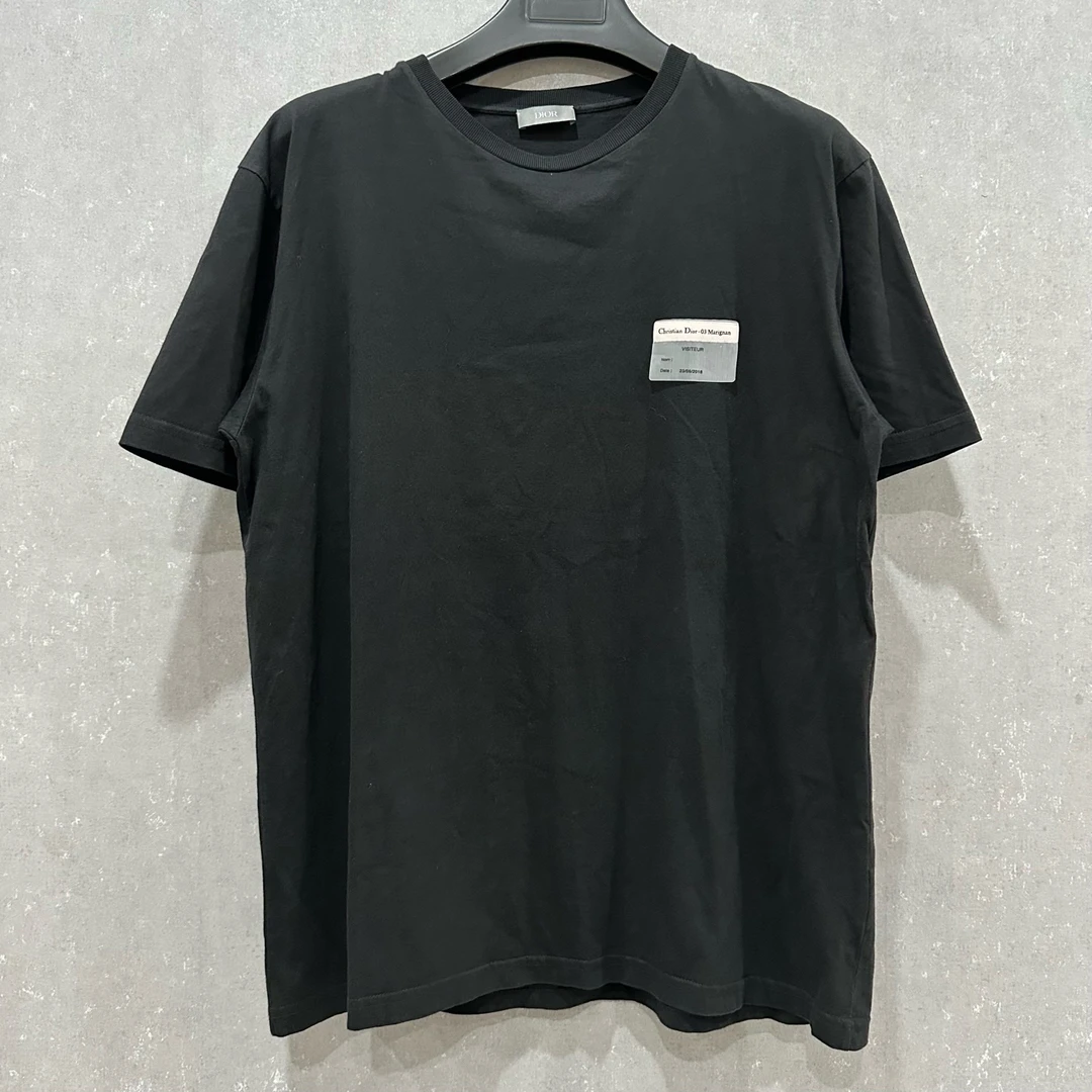 99新 DIOR/迪奥 短袖T恤铭牌标语贴布log L码 004602