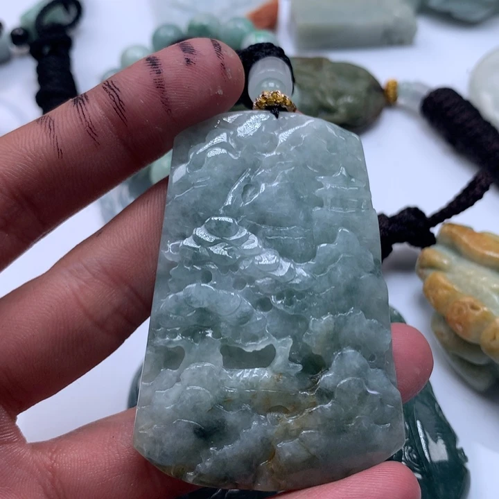 颈饰未镶嵌翡翠保真天然a货翡翠