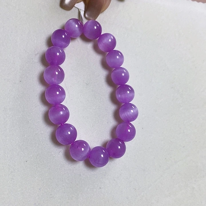 未镶嵌紫锂辉高冰收藏级手串10+锂辉石