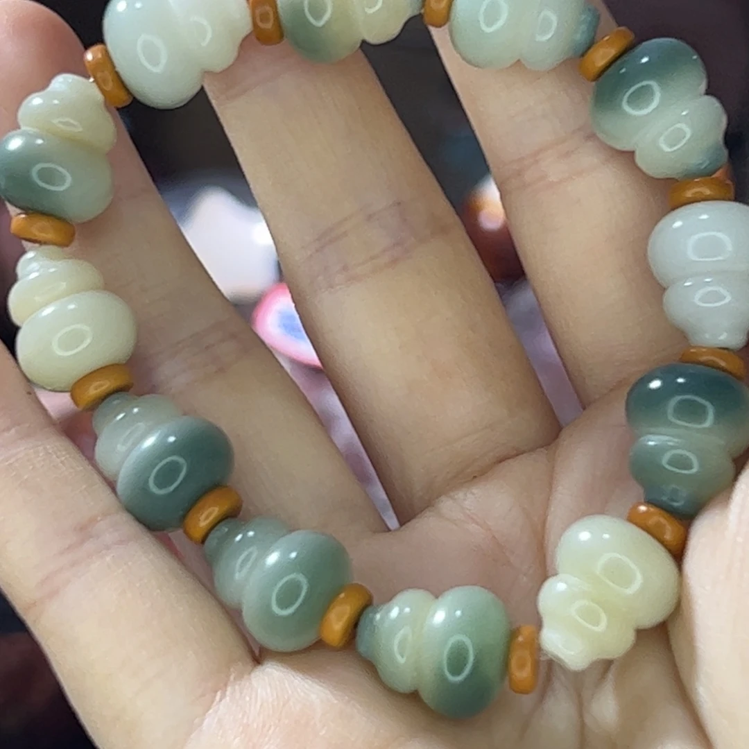 綏***千眼菩提吊坠葫芦手链