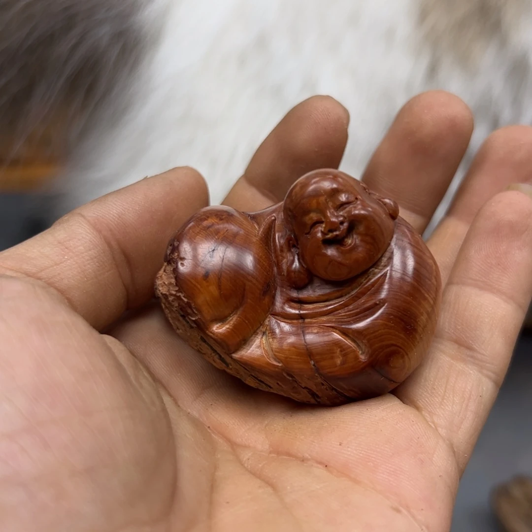 周***木崖柏木摆件手把件