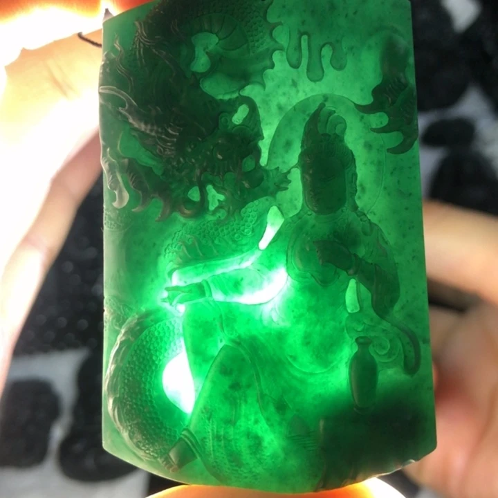 定制翡翠未镶嵌御龙观音