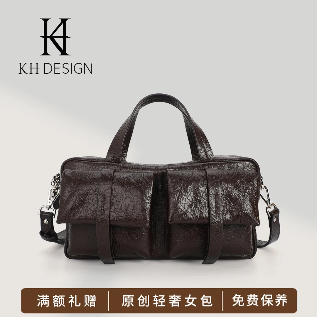 明治女包大容量手提包多口袋斜挎包商场同款新品时尚通勤包K2603B