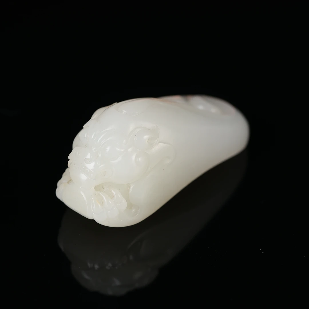 和田玉白玉瑞兽挂件sw2509140617