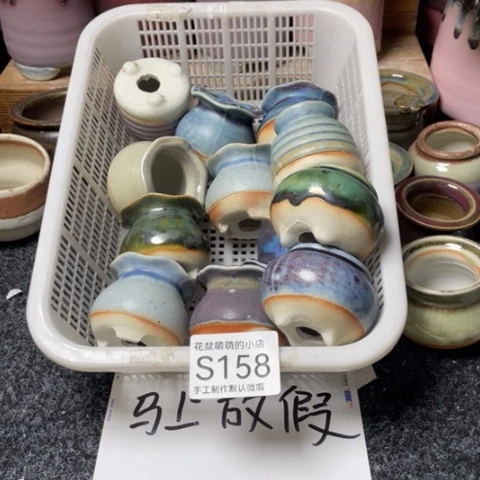 紫砂花盆微瑕158口径3厘米左右