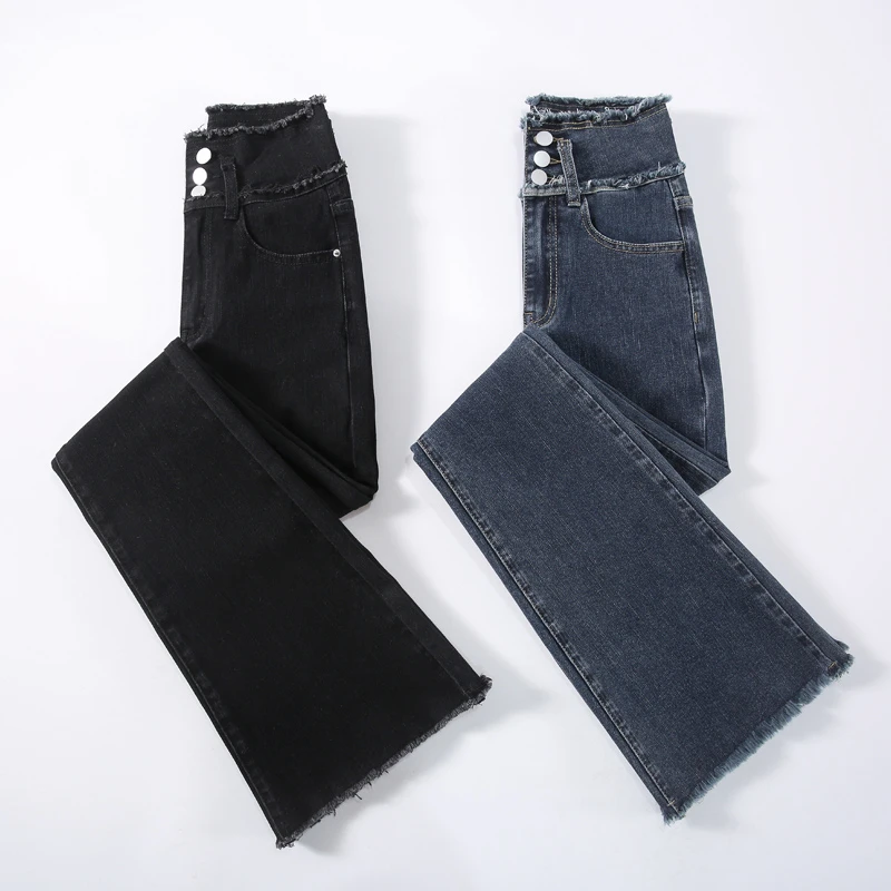 【新春福利】-2025新风标高弹-超高腰-微喇毛边牛仔裤