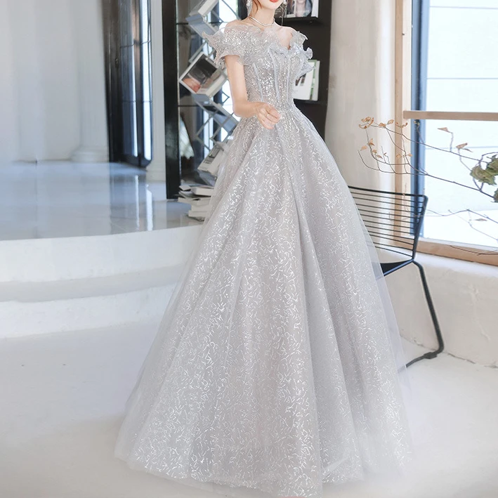 法式晚礼服2025新款爆款宴会气质高端主持人连衣裙艺考轻奢高级感