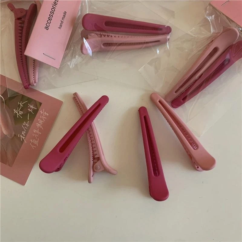 碧玺（处理）1对装|粉色少女心发夹纯色磨砂洗漱化妆刘海夹子头饰
