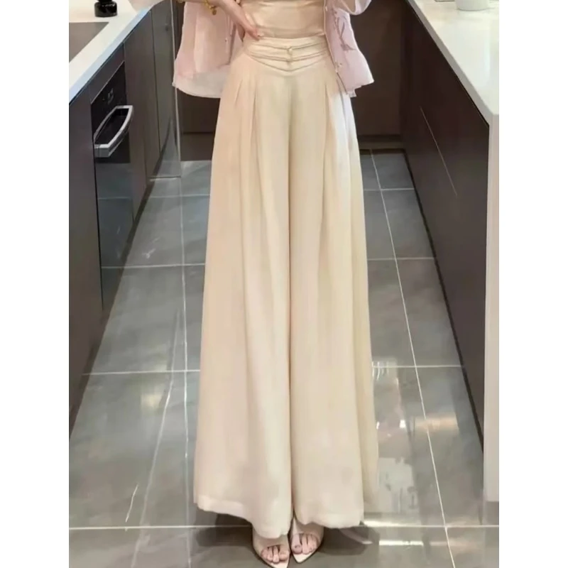 高腰长裤千金风夏季阔腿裤休闲裤显瘦气质百搭网红