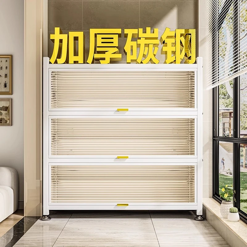 厨房家用餐边柜落地多层架置物柜收纳多功能储物柜微波炉橱柜碗柜