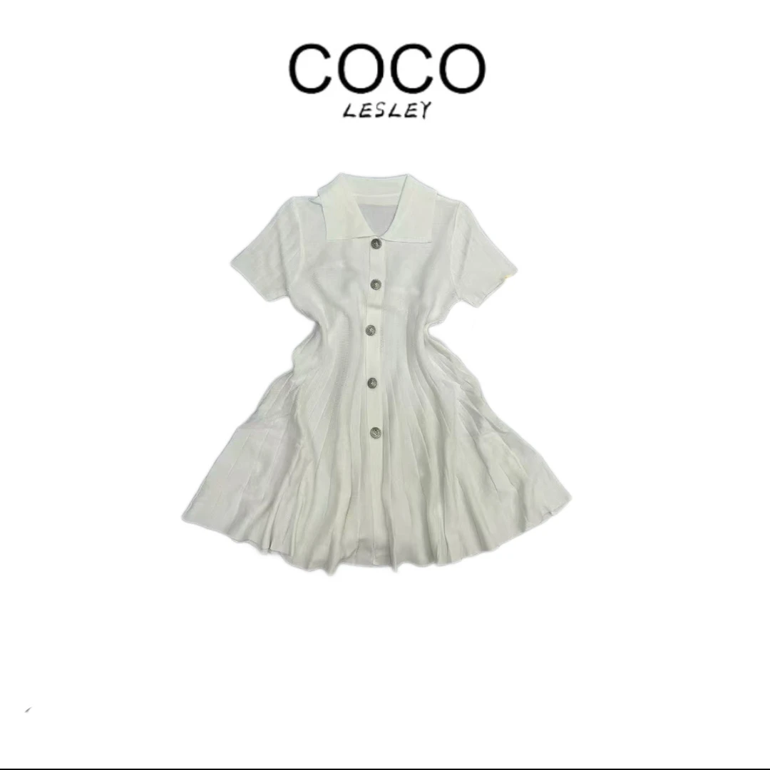 【COCOLESLEY】欧韩时尚新款polo连衣裙短裙小众百搭休闲显瘦A字女