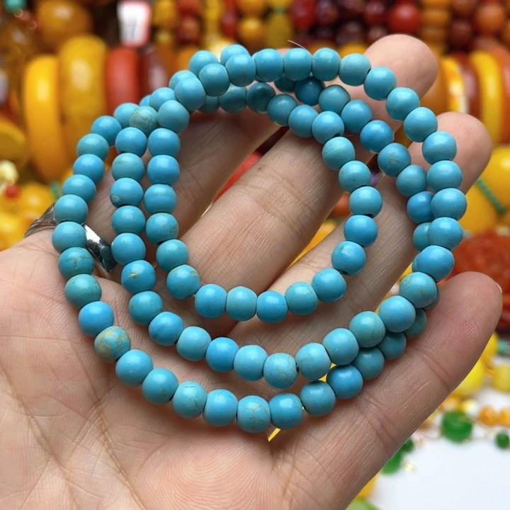 树脂制品63号蓝色项链手链