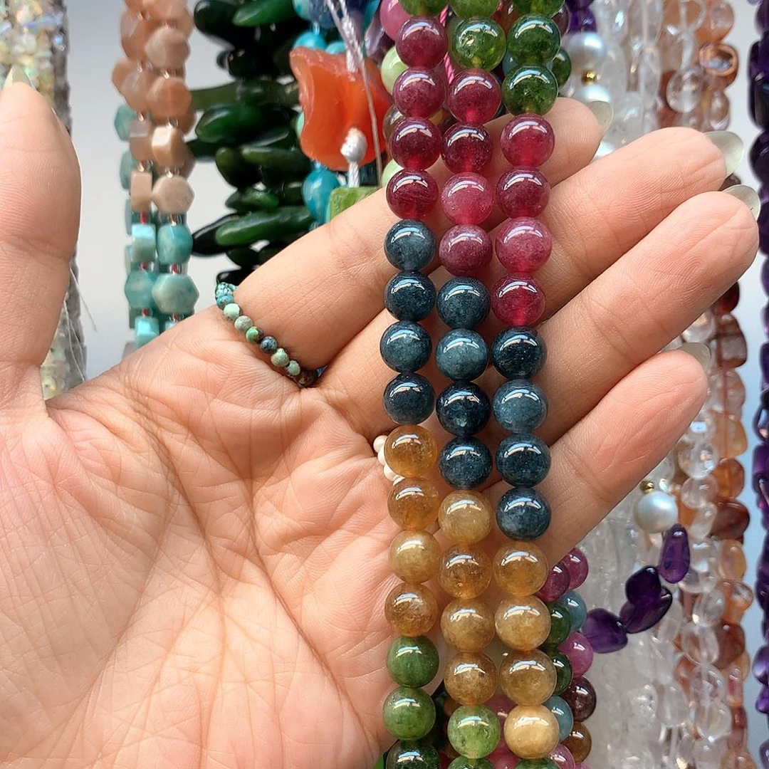 玛瑙/玉髓合金珠宝半成品渐变巴西彩玉卡8