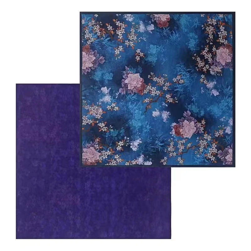 翩若惊鸿香韵花罗提花镂空135*135方巾时尚双面百搭