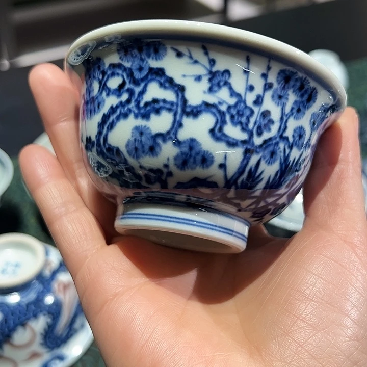 天枢岁寒三友压手杯