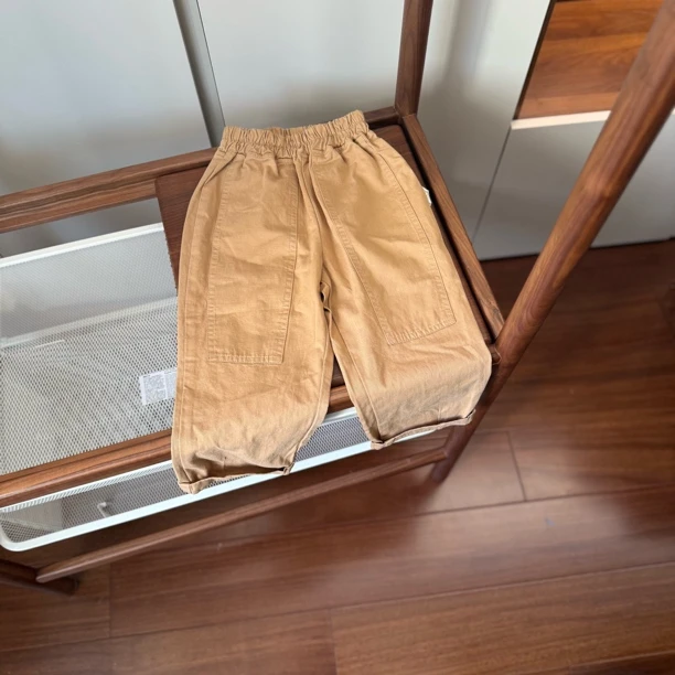 【编号L85】FT-14-14-儿童无口袋休闲长裤卡其-FT