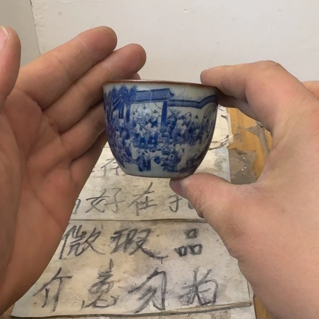 瑕疵介意勿拍陶瓷器皿A972百子图