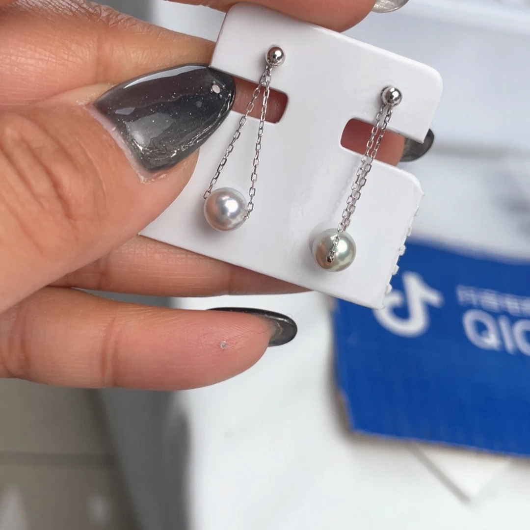 海水珍珠耳饰18K金镶嵌