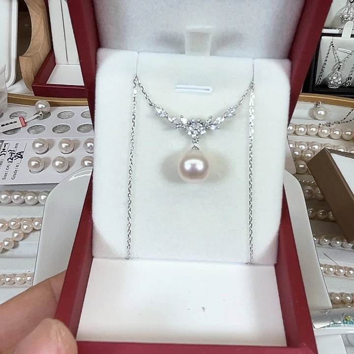 x***待淡水珍珠银S925镶嵌颈饰