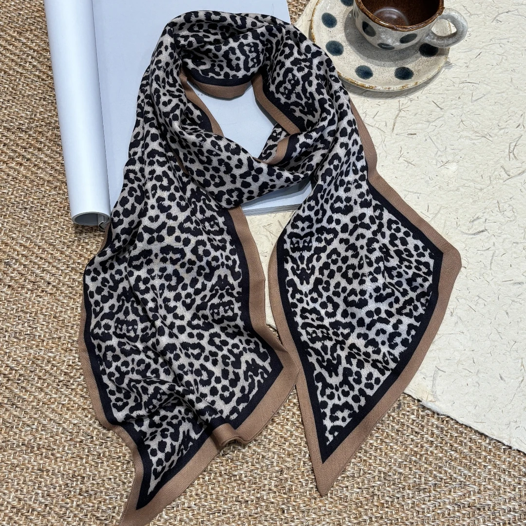 【165*20】韩版双面丝巾女双层斜角长巾轻薄百搭松弛丝巾25W019-4