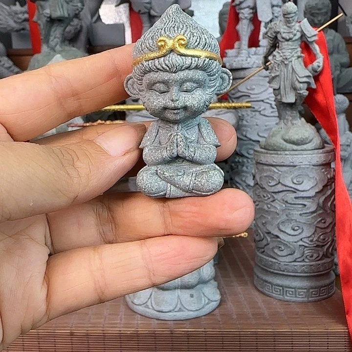 石材金色小悟空1个