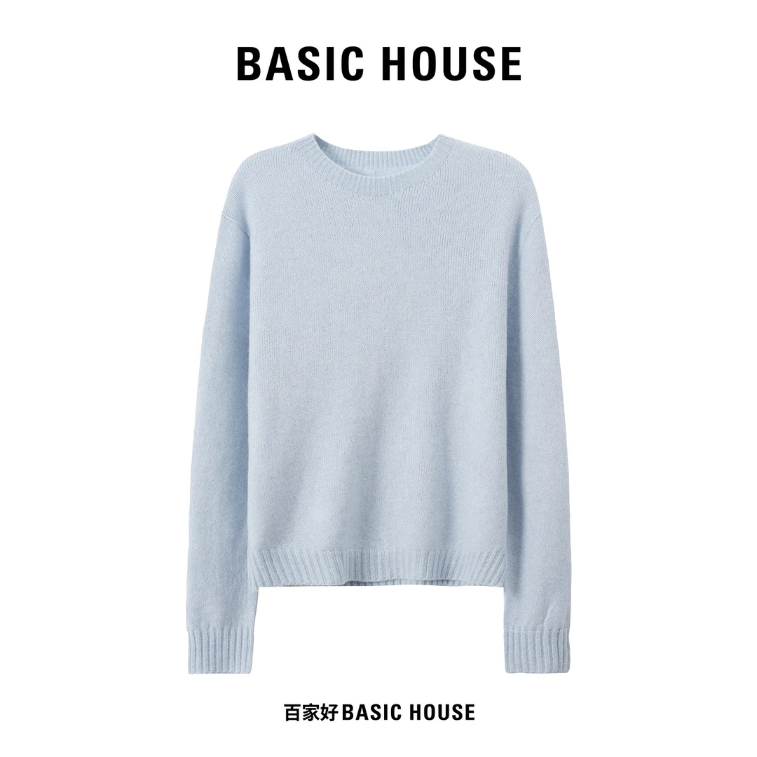 Basic House/百家好针织衫女2025年秋冬新款高级感打底衫Q762 QY