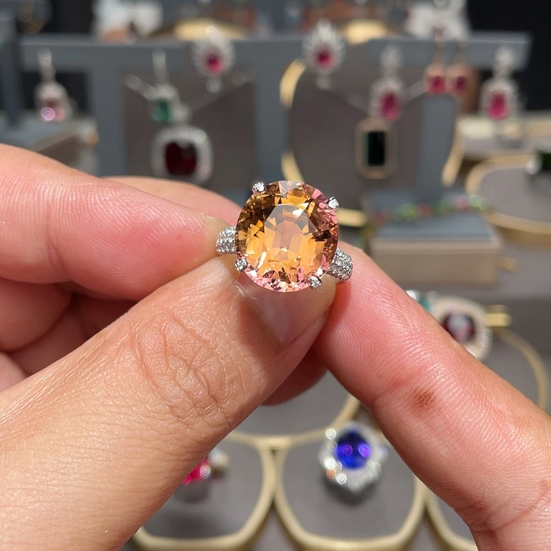 戒指碧玺18K金镶嵌11.41ct