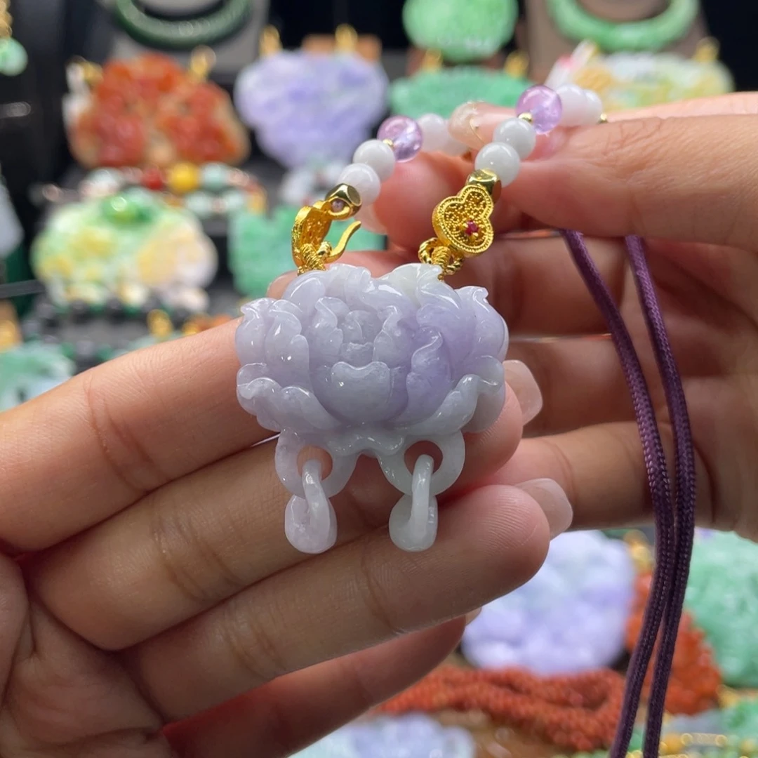 翡翠未镶嵌颈饰代编织