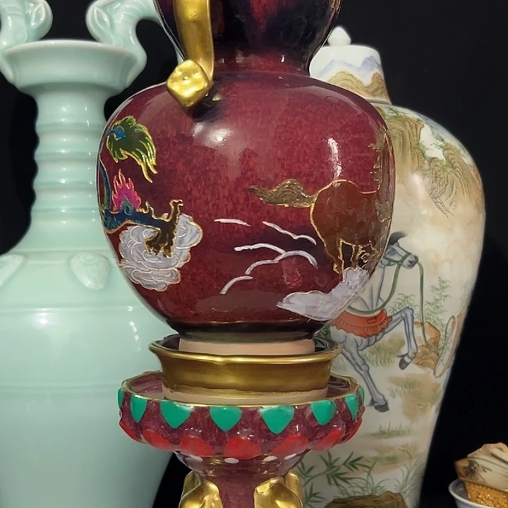 瓷片摆件等各种工具进行