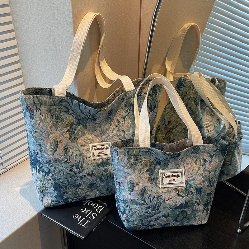 新款小众帆布包大容量托特包时尚休闲手提包单肩包腋下包斜挎包女