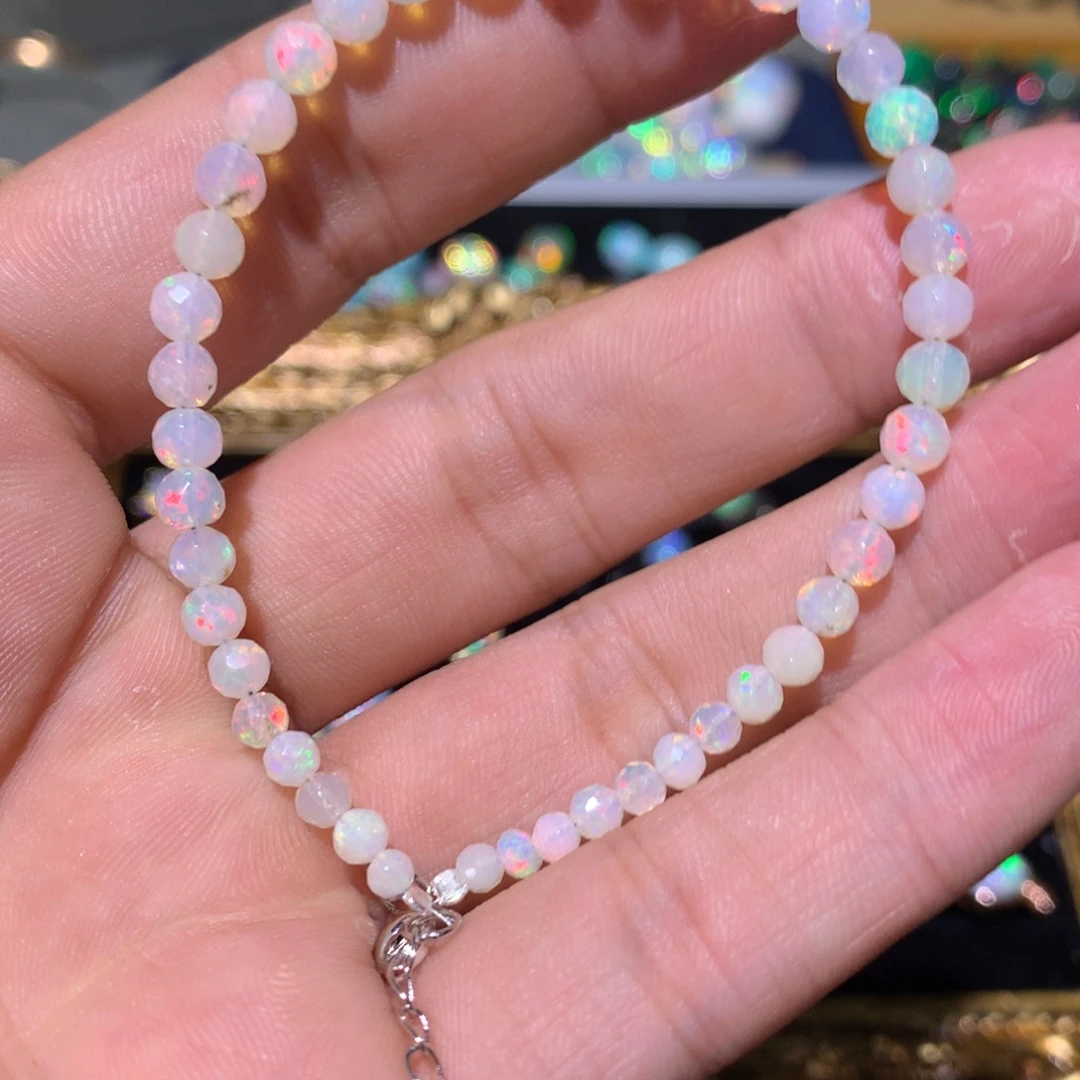 欧泊银S925镶嵌欧泊手链