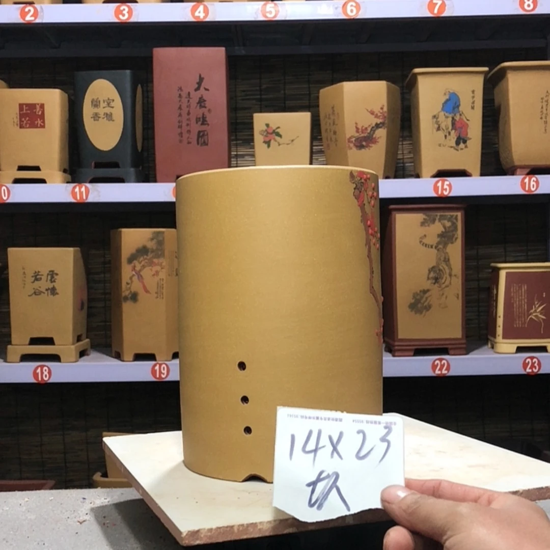 【闪购商品】紫砂花盆往**烟手工制作