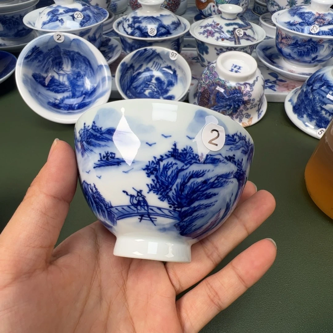 景德镇纯手工纯手绘茶具木木31