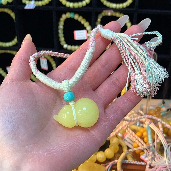 琥珀手链未镶嵌米***9蜜蜡吊坠项链