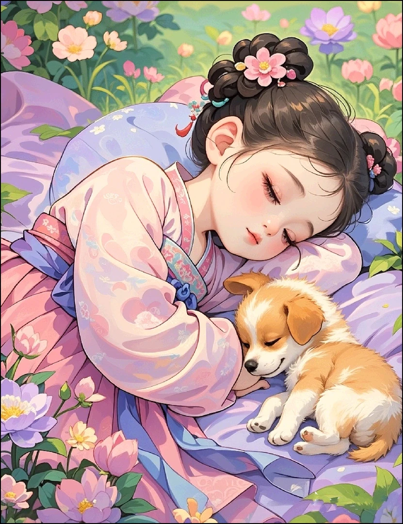 柠檬家定制:花林浅憩60*75大格十字绣（精准印花）裸包无针