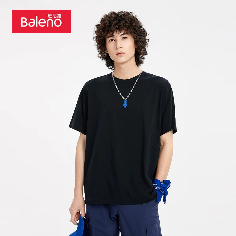 【线下门店热销款】男装纯棉纯色短袖T恤圆领上衣8822101M029