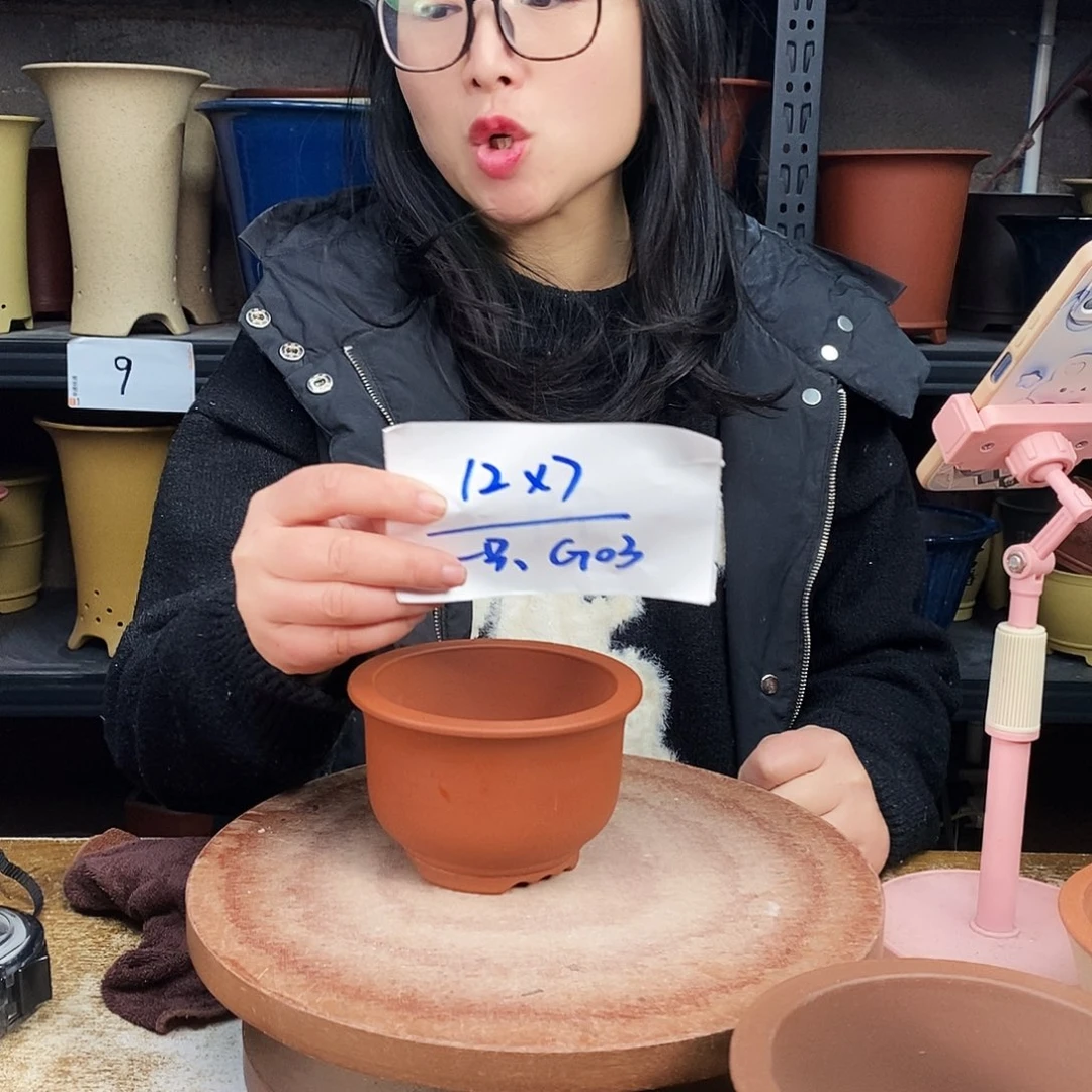 紫砂紫砂花盆一只G03