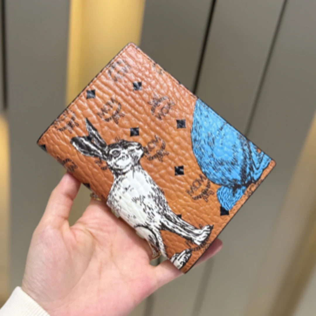 99新 MCM 悦奢臻选/RABBIT/女士捉迷藏兔子/护照夹/卡包/钱包