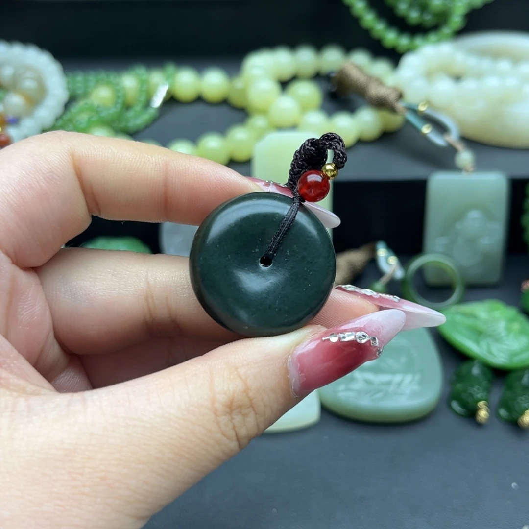 银S925镶嵌和田玉珠宝半成品